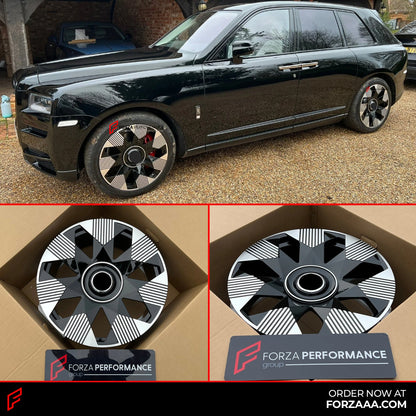 ROLLS ROYCE CULLINAN wheels sizes: Front 22 x 9 ET 25 Rear 22 x 10 ET 30 Окраска: Glossy Black machined face new-Phantom-СТИЛЬ